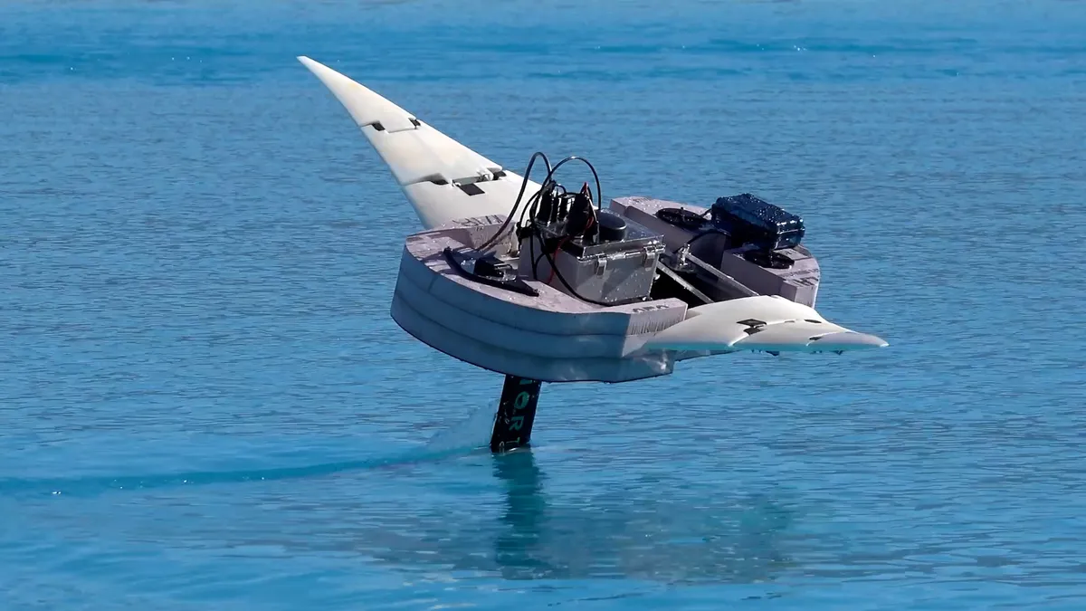 A prototype robotic manta ray from Walt Disney Imagineering's research and development lab