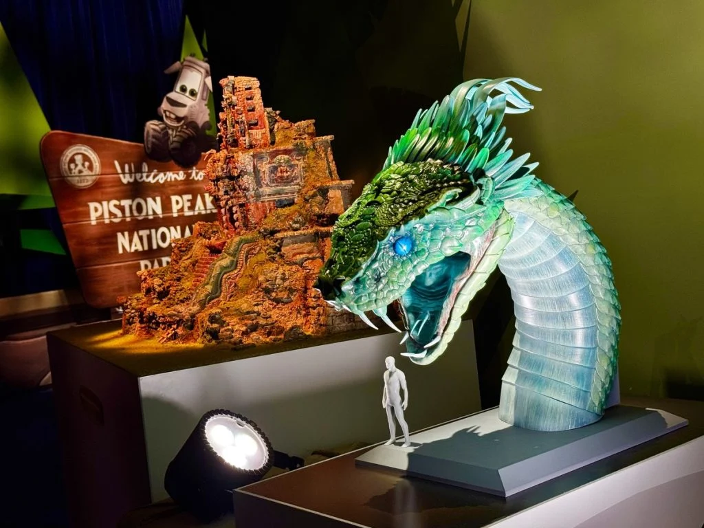A model of Tsukan's head sculpt on display at D23 2026
