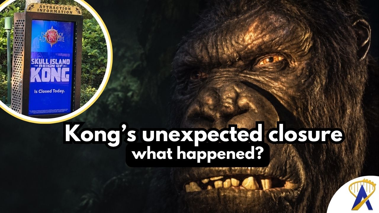 A closure sign at Skull Island: Reign of Kong at Universal Islands of Adventure