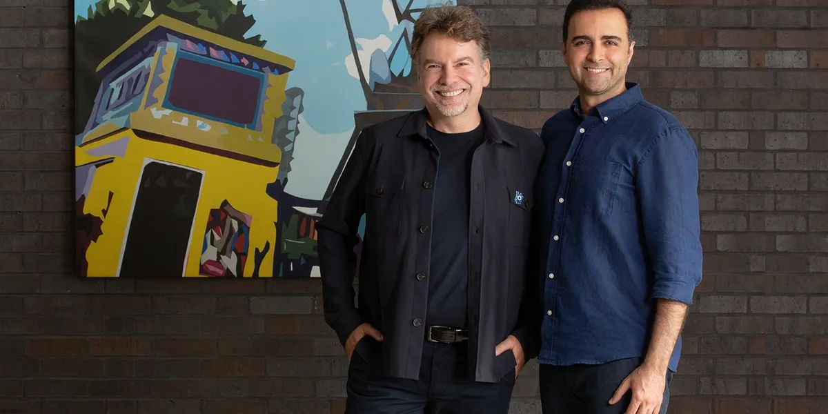 Dynamic Creatures co-founders Marc Theermann and Farbod Farshidian standing together