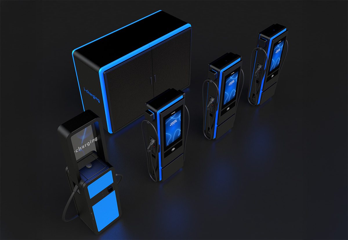 i-charging MAX high-power charging cabinet and dispensers.