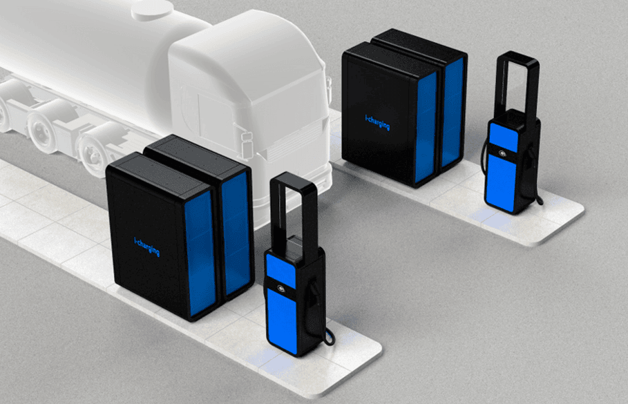 i-charging's i-light megawatt charging system.